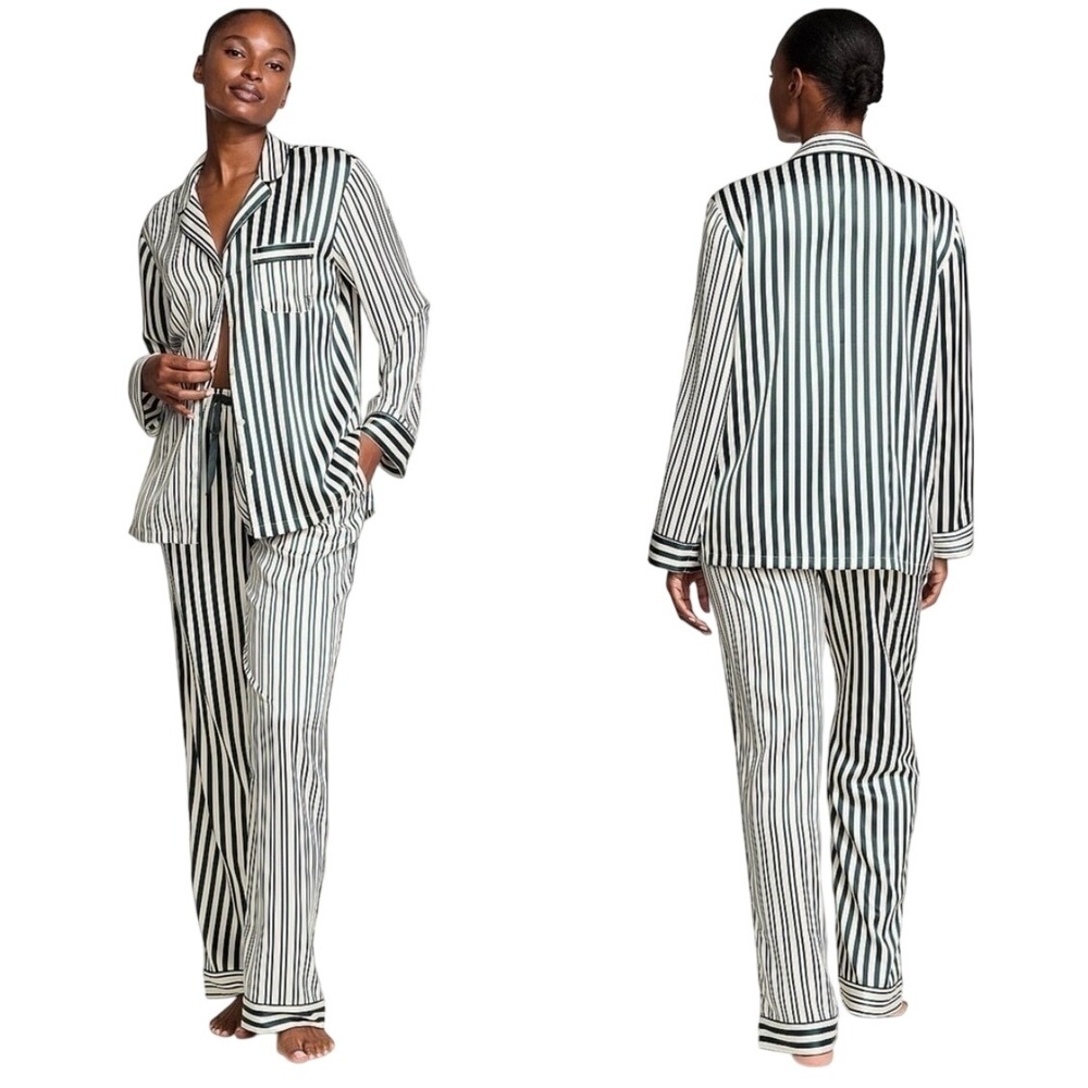 Victoria's Secret Bougie Pajama Set Preppy Green Bloggers Favorite L Resort